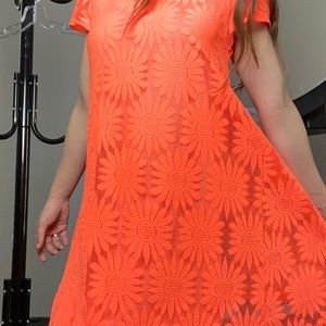 Bright orange dress from UO